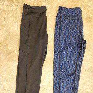 Lot of 2 CYZ Women's Leggings Size Large with pockets!